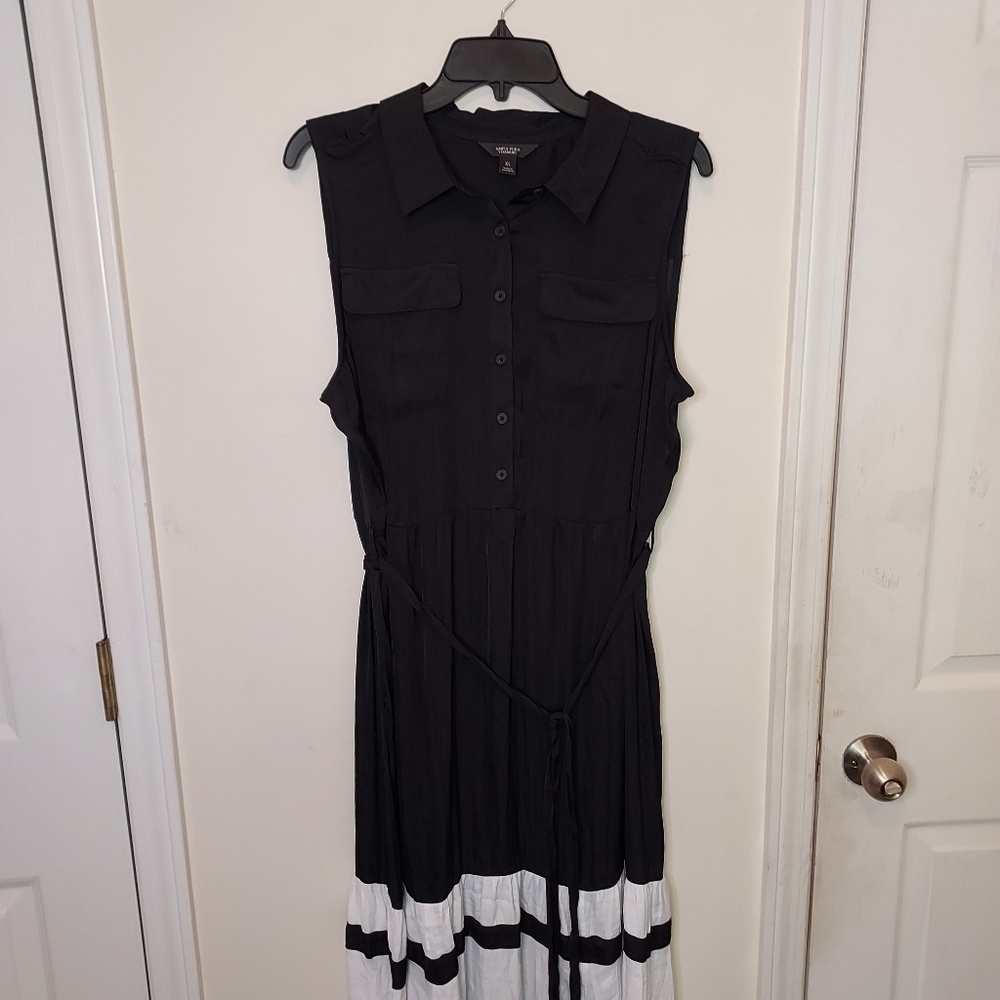 SIMPLY Vera Wang tiered flowy midi dress Sz-XL - Picture 3 of 12